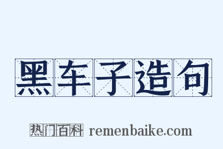 黑车子造句是什么意思的图片